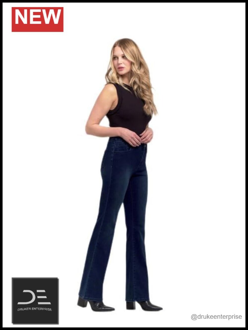 High-Rise Slim Bootcut Stretch Jeans Women Size 27